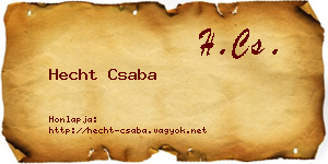 Hecht Csaba névjegykártya
